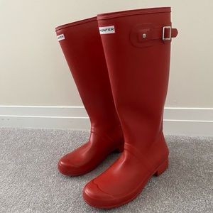 Fire Engine Red Wide - Calf Hunter Boots !!